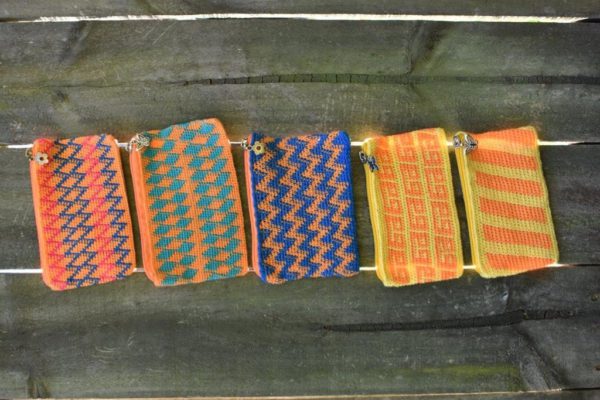 Tribal Zipper Pouch with Zipper Pulls